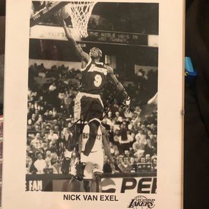 Nick van exel (Lakers) signed 8x10 frame